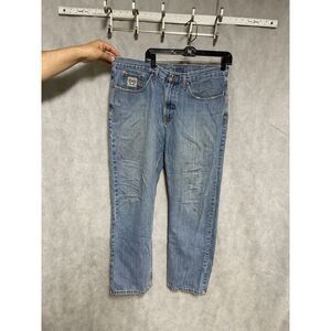 Cinch Jeans Men 36x31 Blue White‎ Label Relaxed Fit Denim Western Cowboy Rodeo